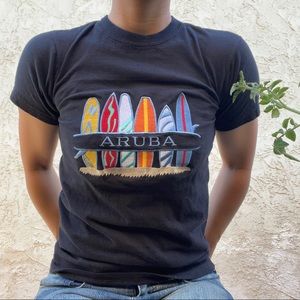 Vintage Embroidered Aruba Surf Tee